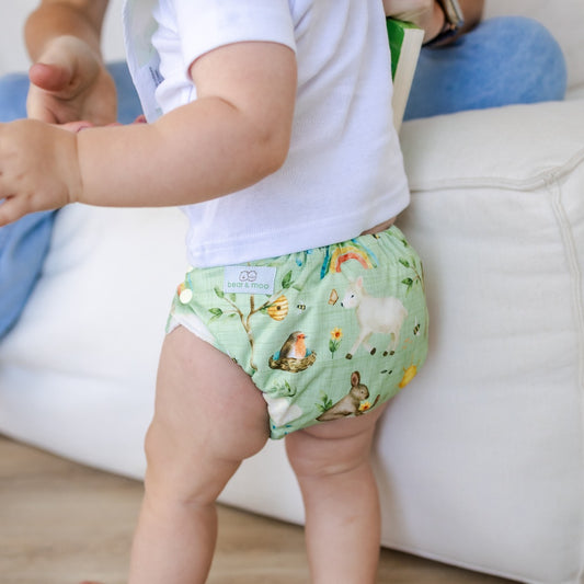 Bear & Moo Reusable Cloth Nappy | Large Cloth Nappies | Reusable Cloth Nappies