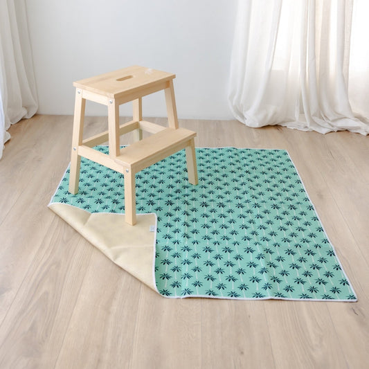 Bear & Moo Mint Tropics Messy Mat