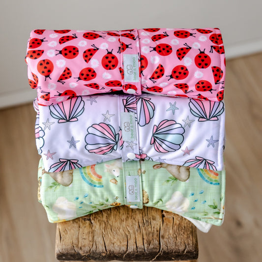 Bear & Moo Reusable Change Mat | Microfibre & Bamboo Reusable Play Mat
