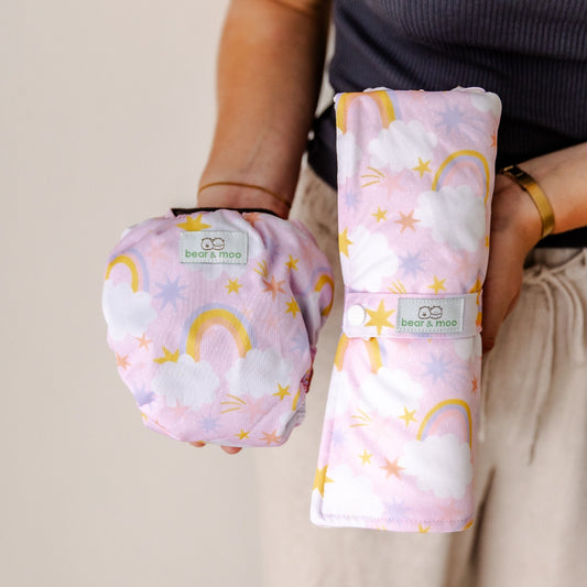 Bear & Moo Reusable Cloth Nappies | Reusable Newborn Nappy | Dreamland print