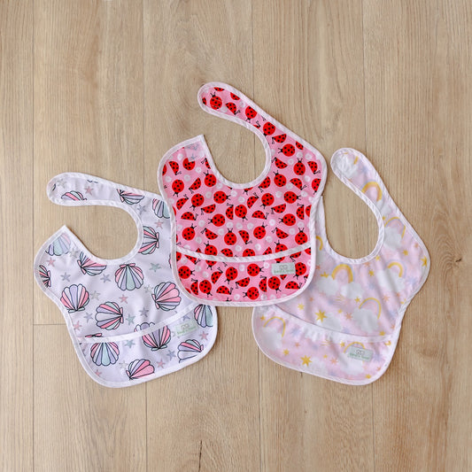 Bear & Moo Classic Bib | Waterproof Reusable Bib | Dreamland print