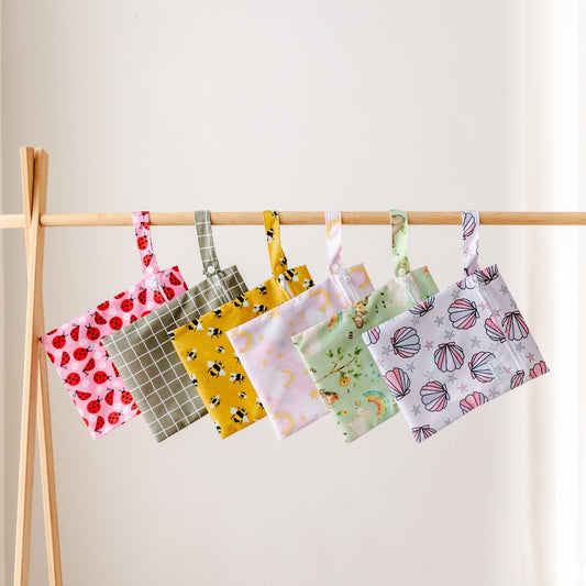 Bear & Moo Medium Wet Bag | Reusable Water Resistant Bag | Nappy Bag