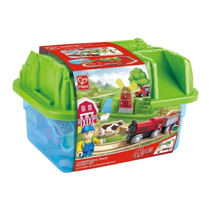 Hape Countryside Train Bucket Set available at Bear & Moo