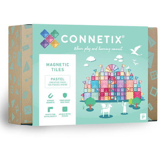 CONNETIX Tiles | 120 Piece Pastel Creative Pack available at Bear & Moo