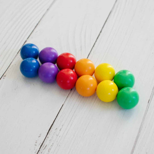 CONNETIX Magnetic Tiles - 12pc Rainbow Replacement Ball Pack available at Bear & Moo