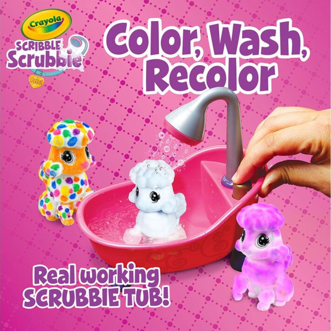 Crayola Scribble Scrubbies Pets Bath Tub Playset available at Bear & Moo