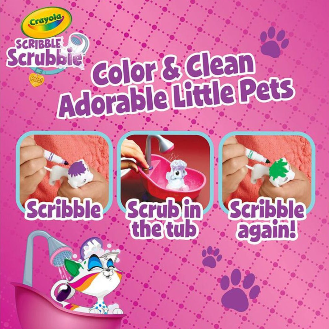 Crayola Scribble Scrubbies Pets Bath Tub Playset available at Bear & Moo