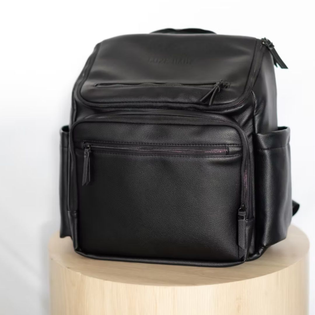 Luxe Baby Tilly Backpack in Black | Bear & Moo
