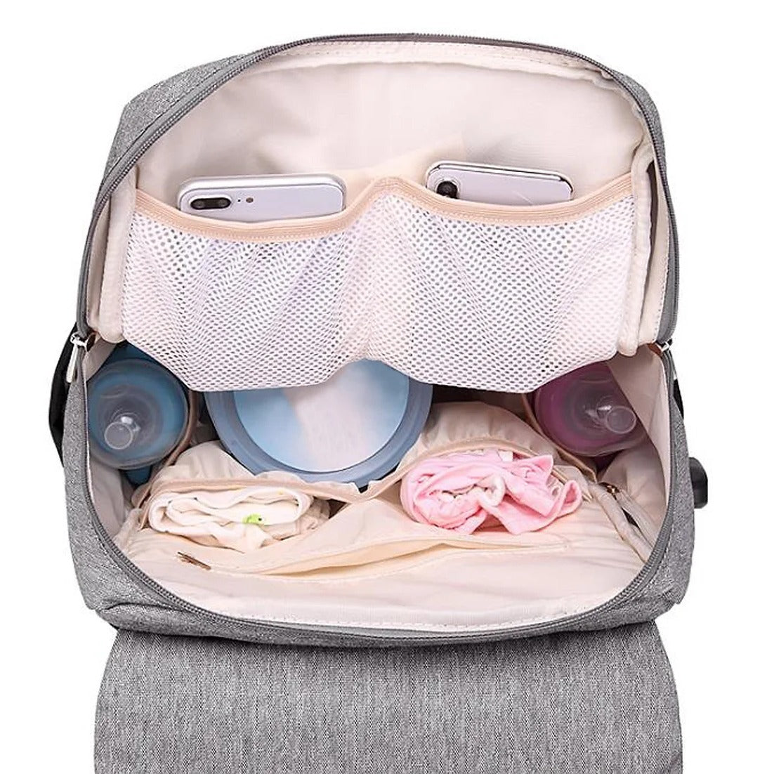 LUXE Baby Nappy Backpack & Change Mat Set | Beige/Brown available at Bear & Moo
