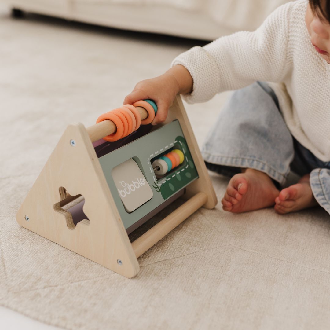 Bubble Wooden Activity Triangle available at Bear & Moo