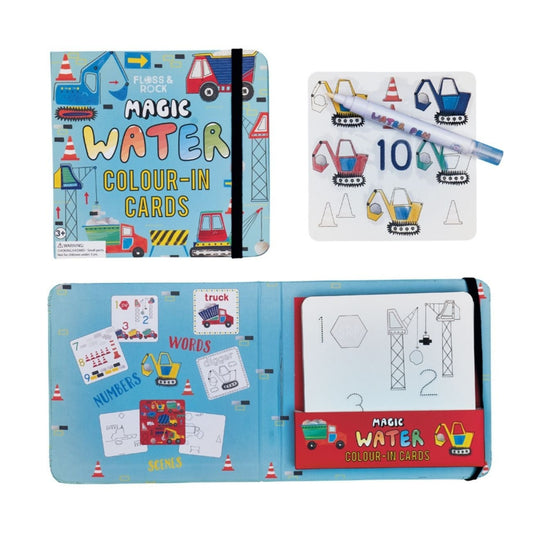 Floss & Rock Magic Colour Changing Water Cards | Construction available at Bear & Moo