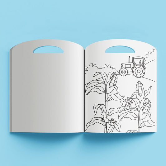 Hinkler On the Farm Shaped Colouring Book available at Bear & Moo