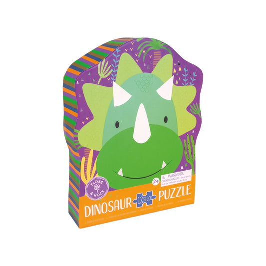 Floss & Rock Dinosaur | 12 Piece Puzzle available at Bear & Moo