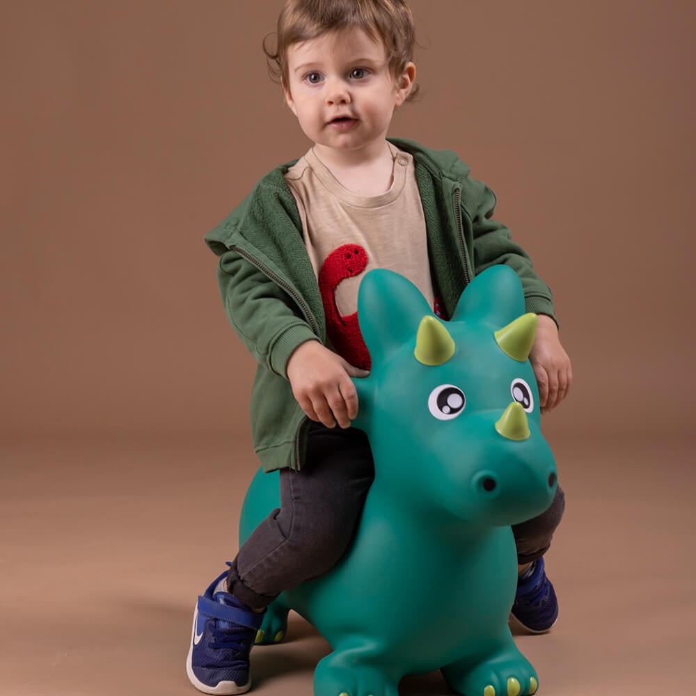 Eurekakids Jumping Dino | Inflatable Bouncer Dinosaur available at Bear & Moo