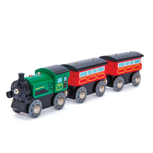 Hape Steam-Era Passenger Train available at Bear & Moo