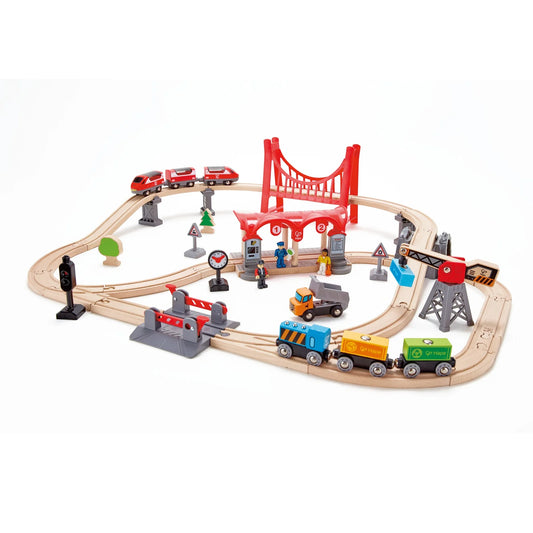 Hape Busy City Rail Set available at Bear & Moo