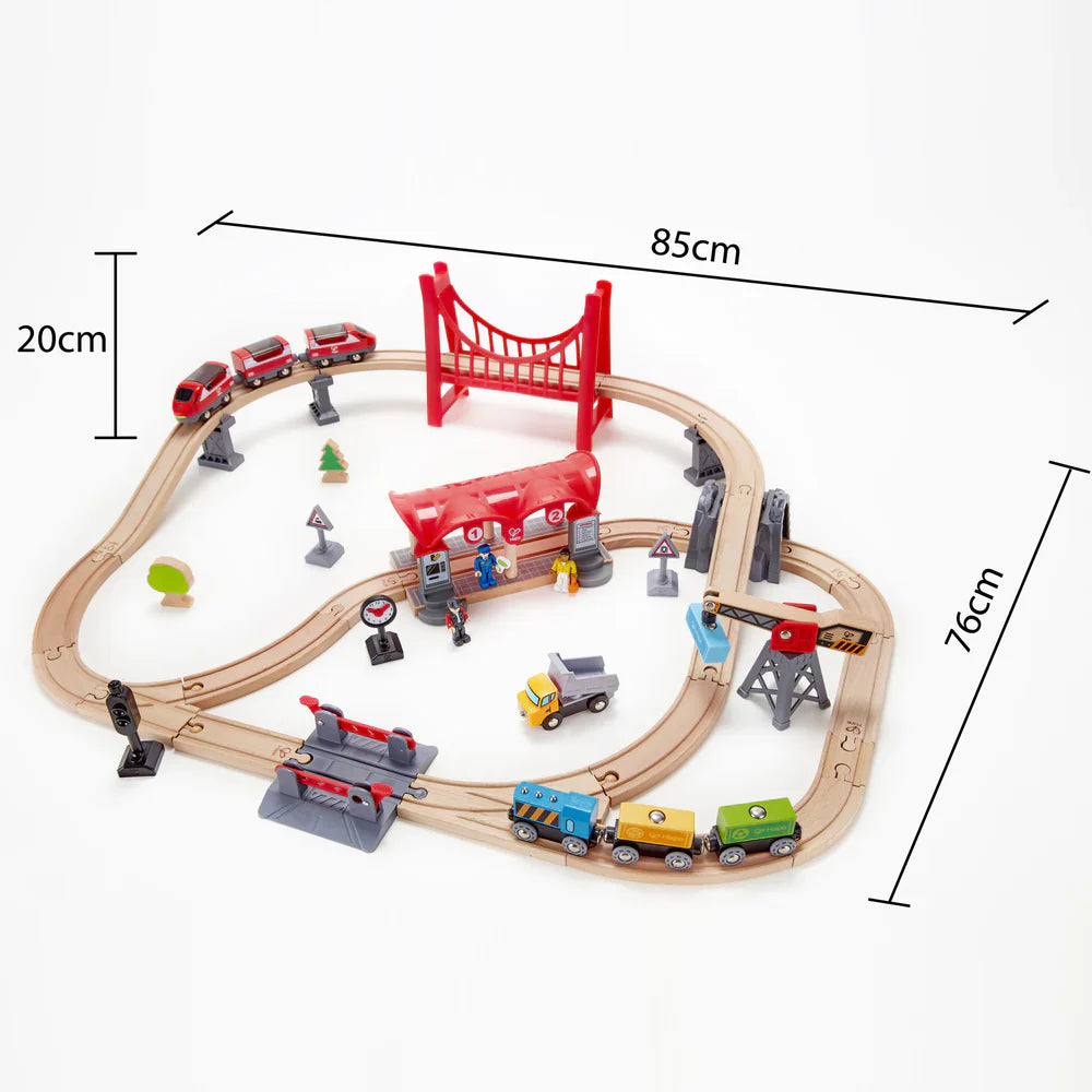 Hape Busy City Rail Set available at Bear & Moo