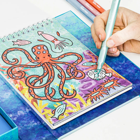 Tiger Tribe Shimmer Colouring Set | Sea Life available at Bear & Moo