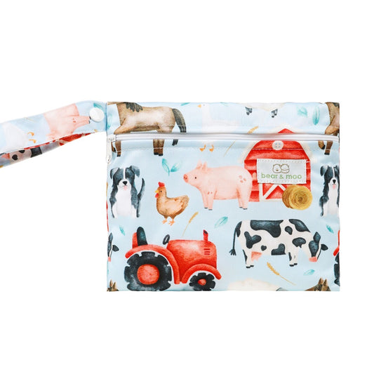Bear & Moo Reusable Nappy Bags | Mini Wet Bag