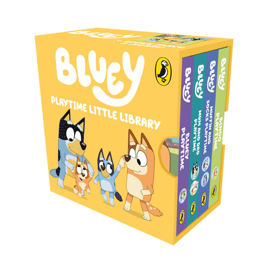 Bluey Books | Blue Playtime Little Library available at Bear & Moo