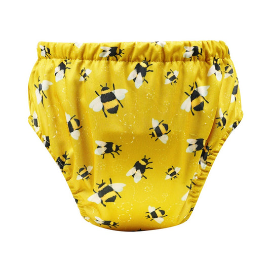 Bear & Moo Reusable Training Nappy | Busy Bees print