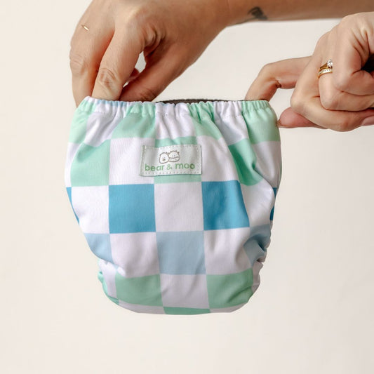Coastal Checks Newborn Nappy