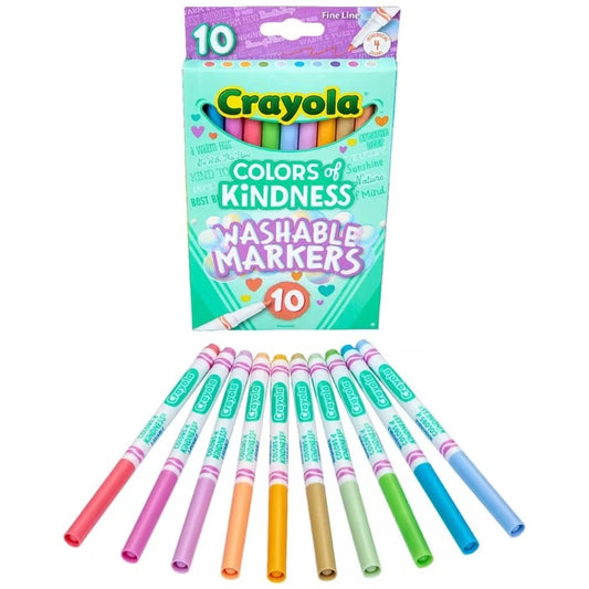 Crayola Colours of Kindness Fineline Washable Markers 10pk available at Bear & Moo