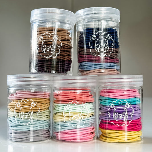 Mini Main Cotton Hair Tie Hair Band 100 pack | available at Bear & Moo