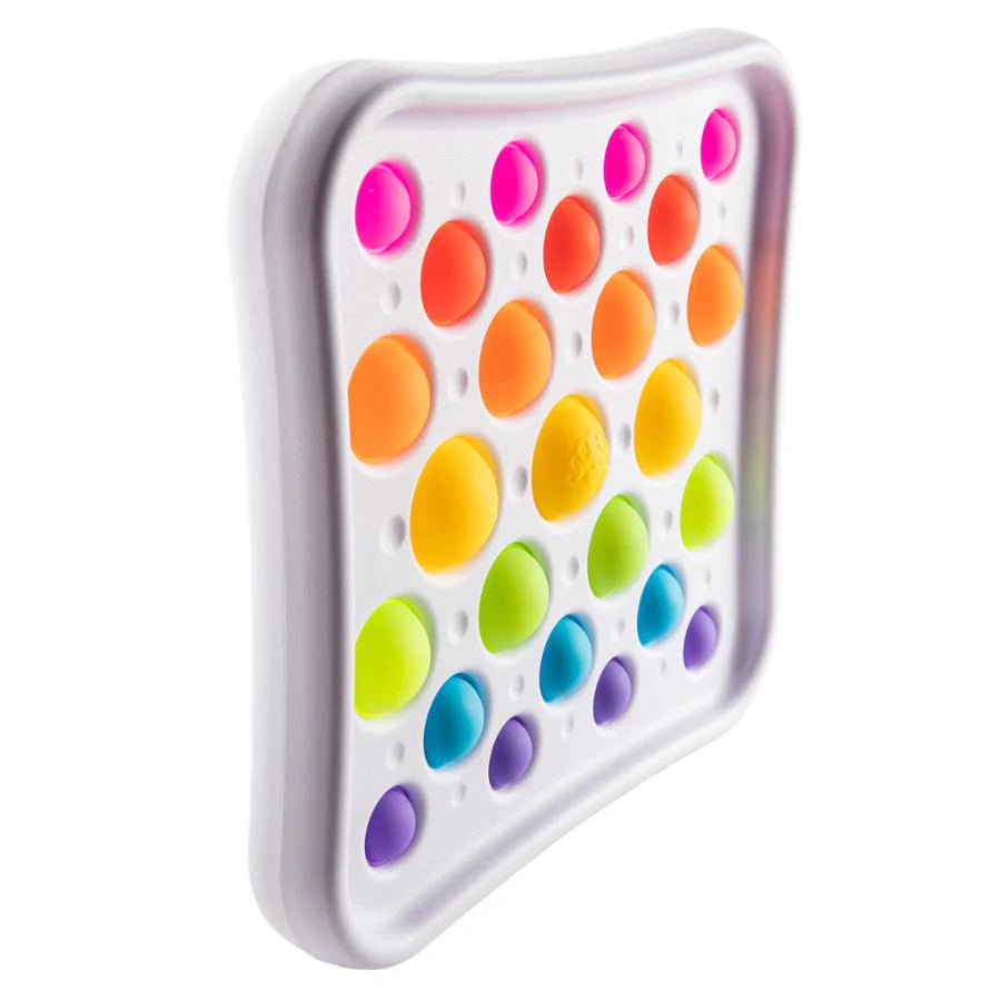 Colourful pop-it fidget toy on a white background