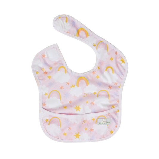 Bear & Moo Classic Bib | Waterproof Reusable Bib | Dreamland print