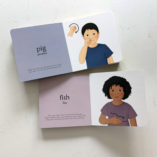 First Signs | Animals by Jenna Brockett New Zealand sign language for kids available at Bear & Moo