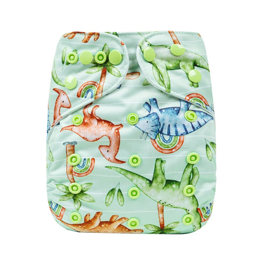 Bear & Moo Reusable Nappies | Reusable One Size Fits Most Nappy | Jurassic print