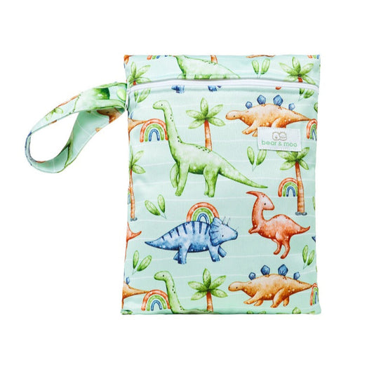 Bear & Moo Medium Wet Bag | Reusable Water Resistant Bag | Nappy Bag