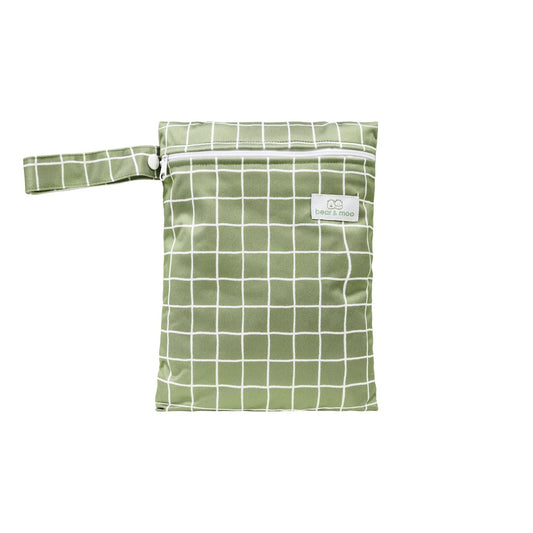 Bear & Moo Medium Wet Bag | Reusable Water Resistant Bag | Nappy Bag