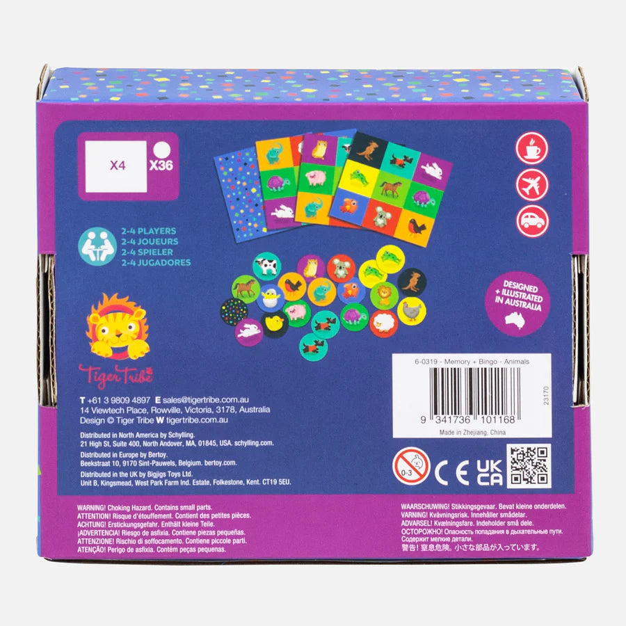 Tiger Tribe | Memory & Bingo Animals Board Game available at Bear & Moo