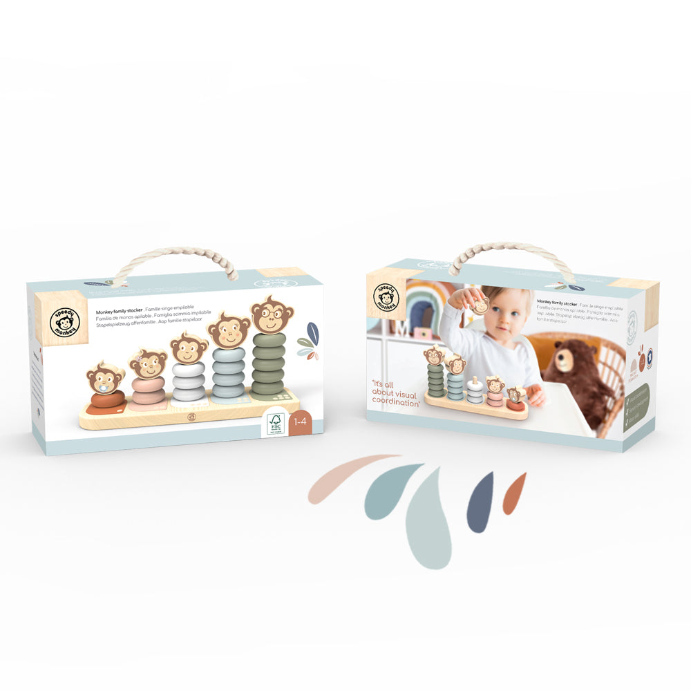 Speedy Monkey, Monkey Family Stacker available at Bear & Moo