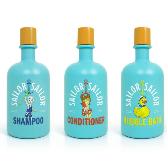 Sailor Sailor Shampoo, Conditioner & Bubble Bath Bundle available at Bear & Moo