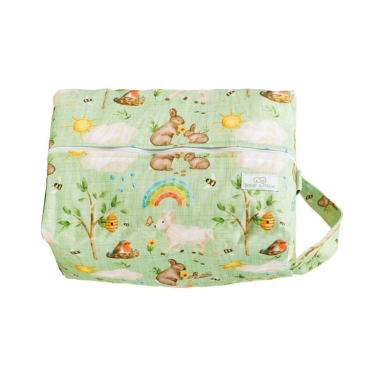 Bear & Moo Reusable Nappy Pod in Signs of Spring
