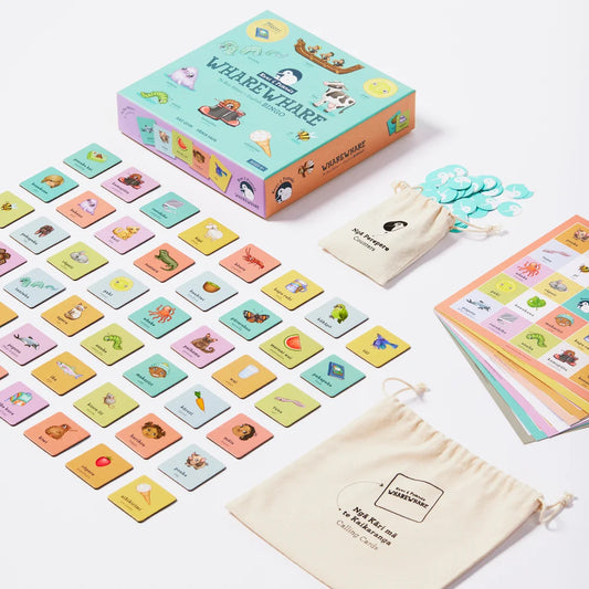 Wharewhare | Te Reo Māori Bingo available at Bear & Moo