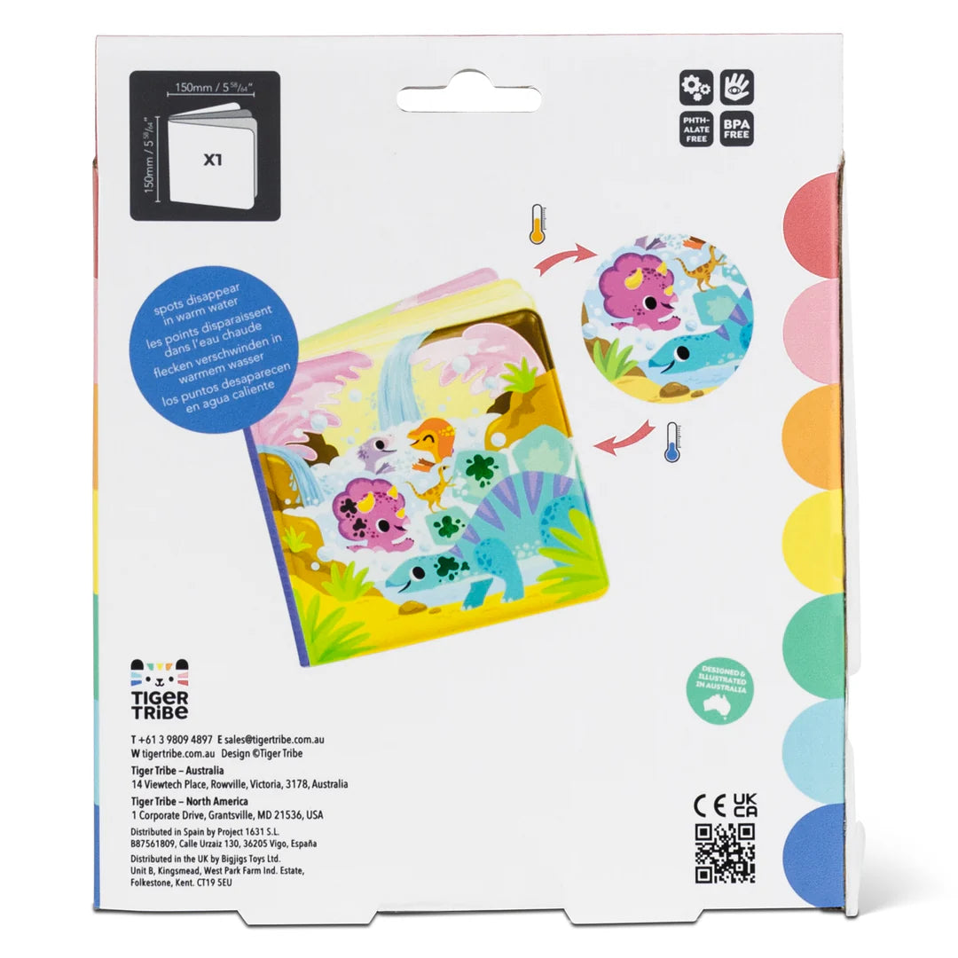 Tiger Tribe Bath Book | Messy Dinosaurs available at Bear & Moo