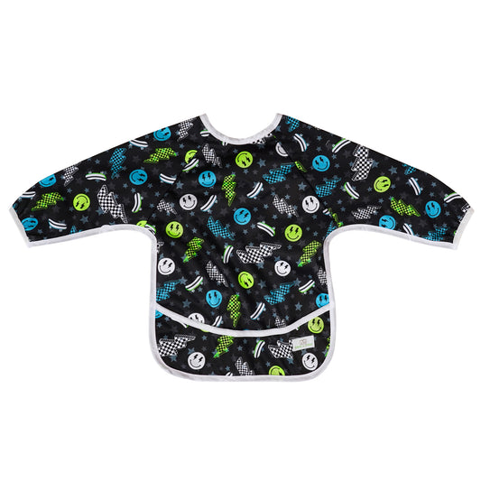 Bear & Moo Sleeved Bib | Waterproof Reusable Bib |  Too Cool print