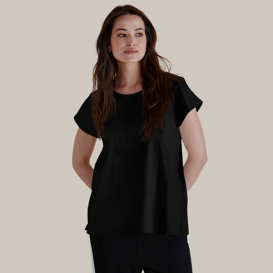 Betty Basics Caia Crew in Black available at Bear & Moo