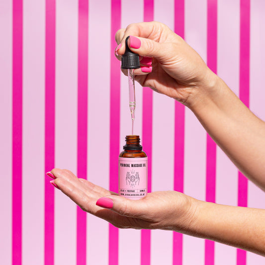 Viva la Vulva Perineal Massage Oil available at Bear & Moo