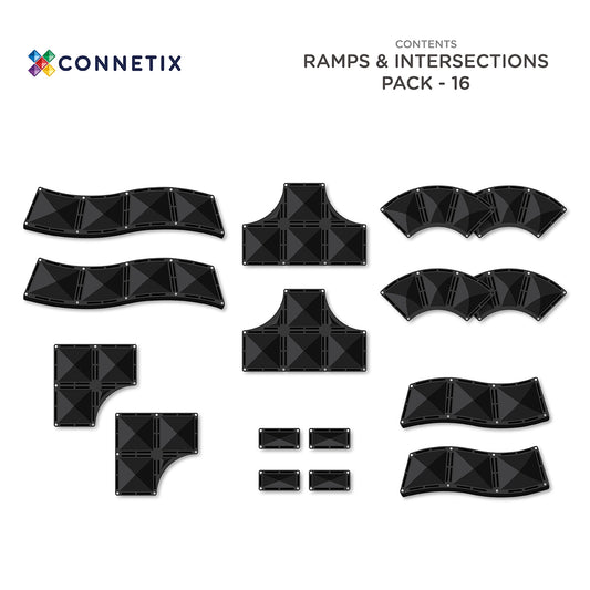CONNETIX | 16 Piece Roads Ramps & Intersections Pack