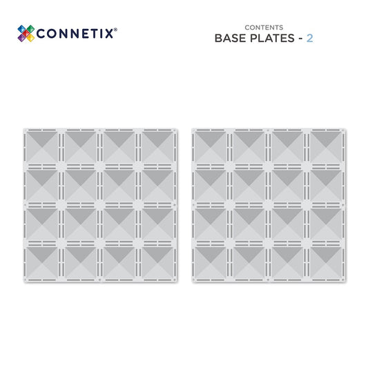 CONNETIX Tiles | 2 Piece Clear Base Plate Pack available at Bear & Moo