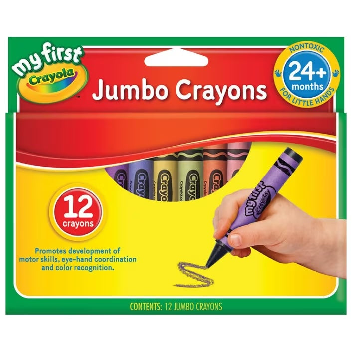 Crayola My First Jumbo Crayons 12pk Kids Crayons Bear Moo