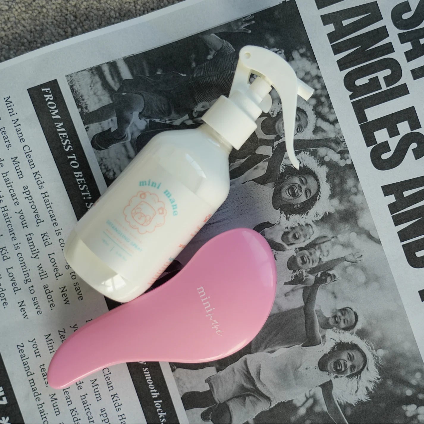 Mini Mane Mini Detangling Brush available at Bear & Moo