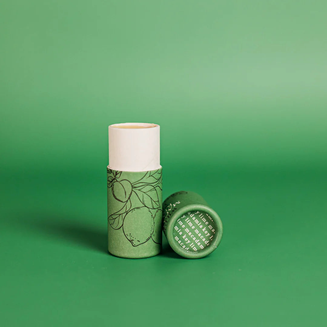Wild Emery Natural Lip Balm | Macadamia Key Lime available at Bear & Moo