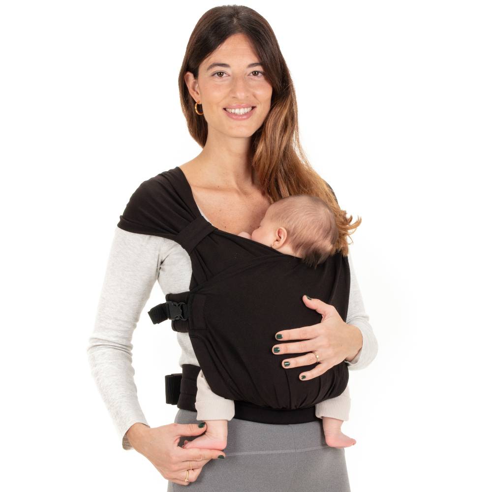 Boba Bliss Wrap Black Baby Carrier Bear Moo