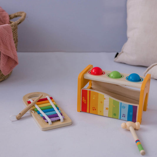 Hape Pound and Tap Bench available at Bear & Moo